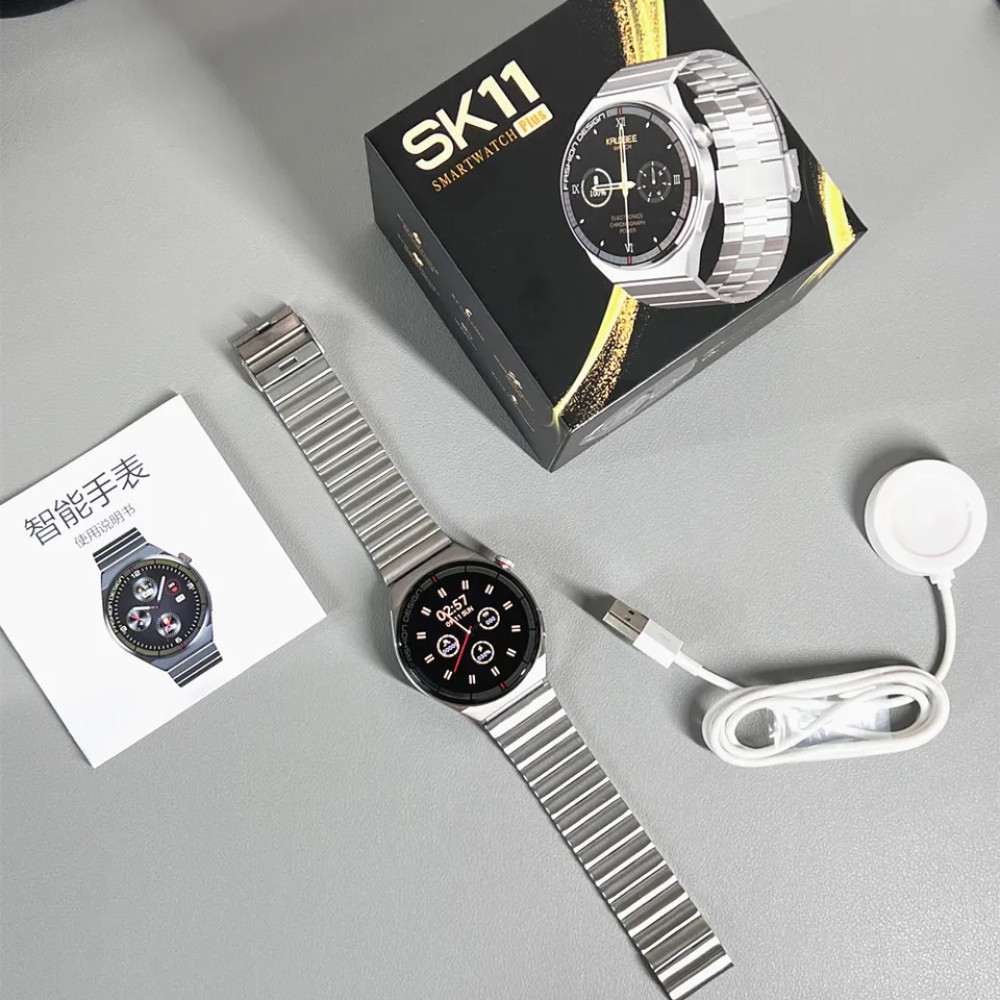 SK11 Plus Smart Watch for IOS and Android Waterproof 1.3inch HD screen Round Big Screen Watch Smartwatch price in uae