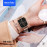 Haino Teko Germany G8 Mini Rose Gold Edition Smart Watch 45mm, Bluetooth Call, Wireless Charging, One Extra Strap  in uae