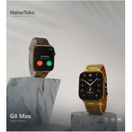 Haino Teko Germany G8 Max Golden Edition Smart Watch 45mm, Bluetooth Call, Wireless Charging, One Extra Strap  price in uae