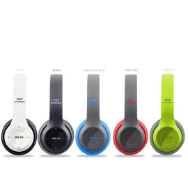 P47 Bluetooth Wireless Headphones Over Foldable Headset with Microphone Stereo price in uae