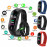 Milano 18K Gold Plated Lock Design Necklace, M44 - Silver + Band watch in uae
