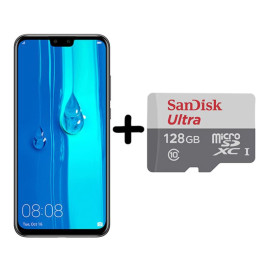 Huawei Y9 2019 Dual Sim Smartphone(Android 8.1,6.5 Inch,4G+WiFi,64GB+4GB) + SanDisk Ultra 128GB Micro SD XC1 Card price in uae
