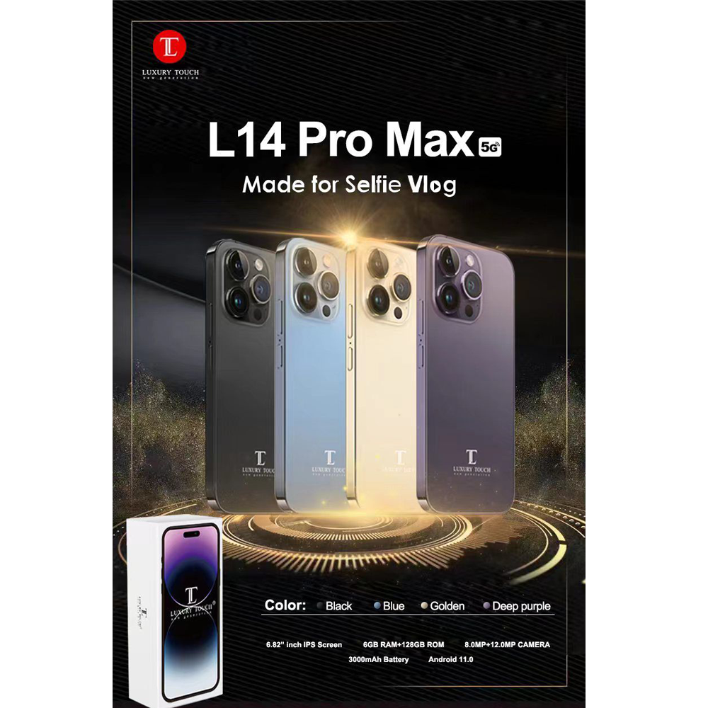 Luxury Touch L14 PRO MAX Dual Sim Smartphone(Android 11,6.82 Inch, 4G+WiFi,64GB+4GB) price in uae