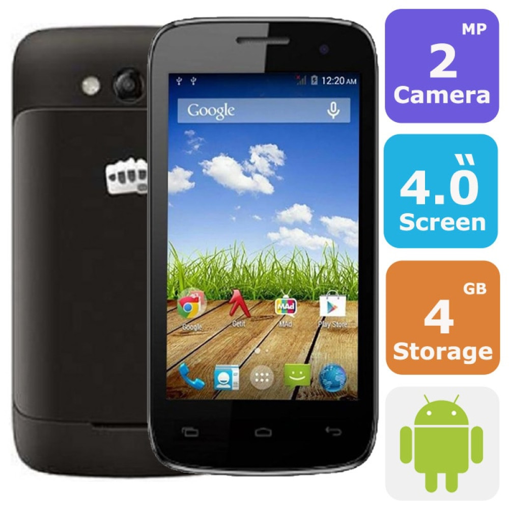 Micromax Bolt A065 Dual Sim Smartphone(Android OS,4.0 Inch, WiFi,4GB) With FREE POWERBANK 2600mAH price in uae