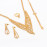Milano 18K Gold Plated Ring, Earing & Necklace Set, M26 in uae
