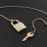 Milano 18K Gold Plated Lock Design Necklace, M44 in uae