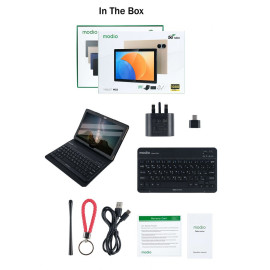 Modio M22 10.1 Inch 5G Tablets  with free keyboard + earbuds price in uae