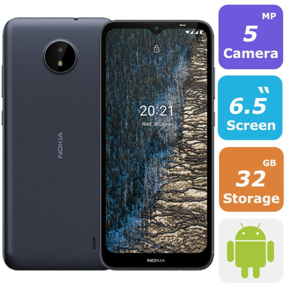 Nokia C20 Dual SIM Smartphone 2GB RAM 32GB 4G LTE price in uae