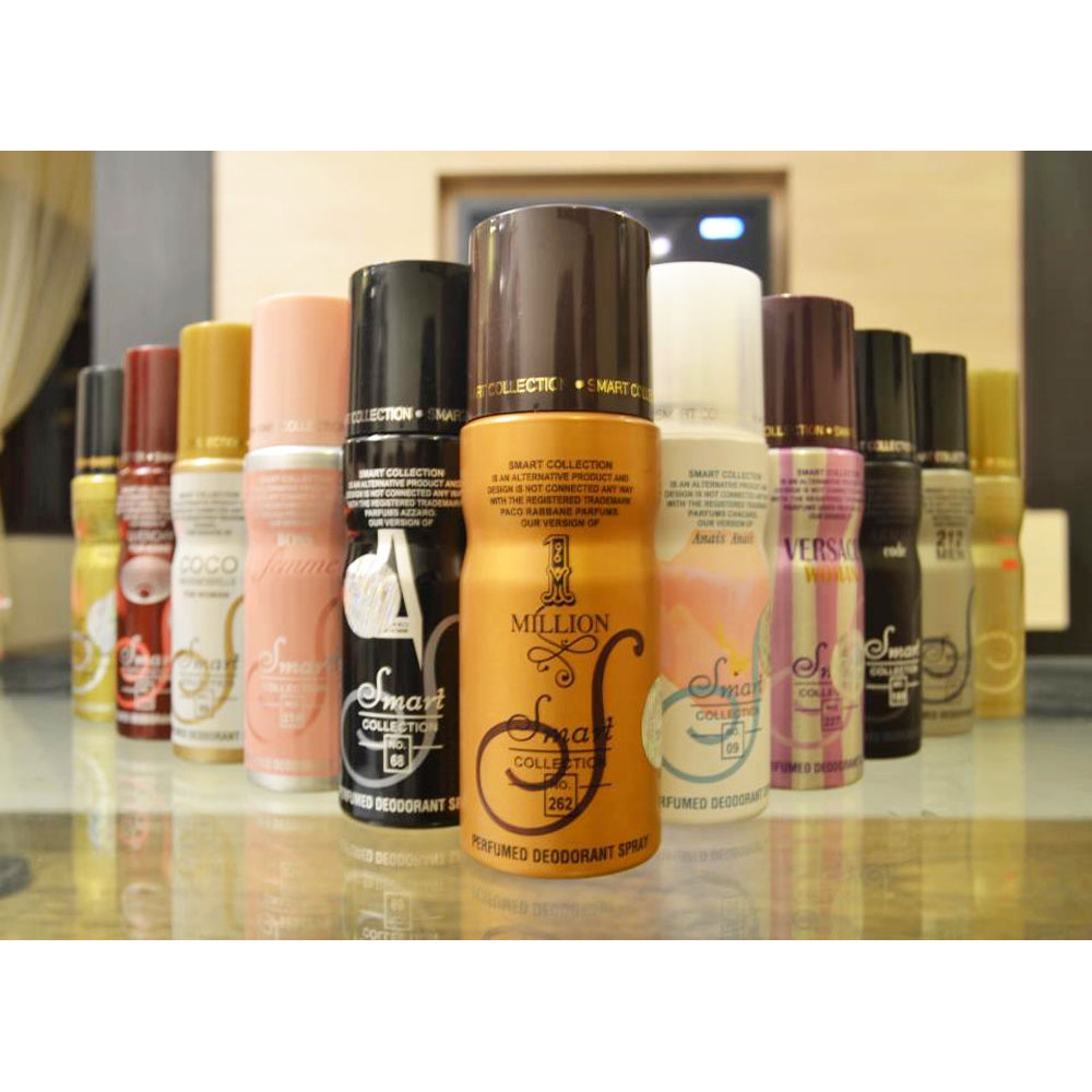Smart collection Body Spray Splash Mixed for women&men 250ml - 6pcs (3 Men,3 Women) price in uae