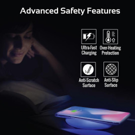 Promate Cloud-Qi Smart Wireless Charging Pad with LED Light & Anti-Slip Surface price in uae