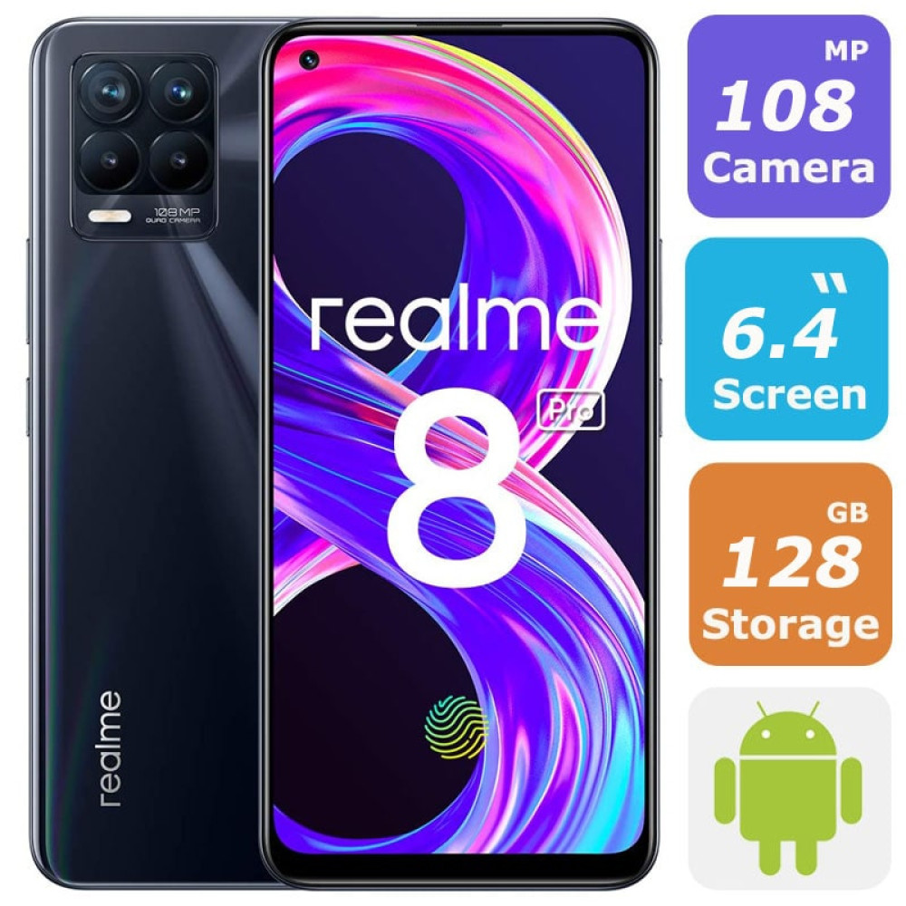 Realme 8 Pro Smartphone Dual SIM 128GB 8GB RAM 4G LTE price in uae