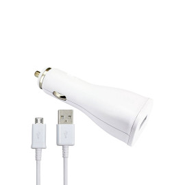 Samsung Fast Car Charger Adapter with USB Cable White price in uae