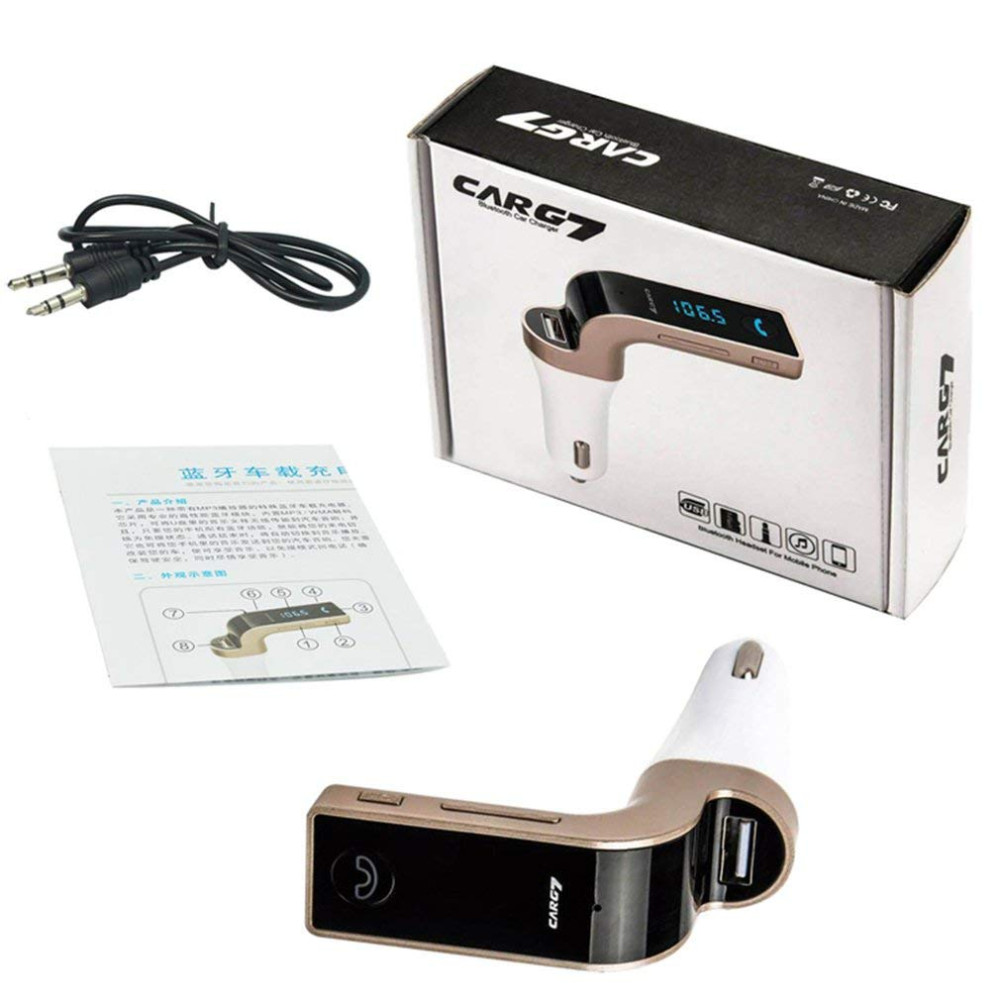 Carg7 Universal Car MP3 FM Transmitter Modulator Wireless Bluetooth compatible with smart mobile phone
