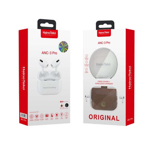 Haino Teko Germany Anc 3 Pro Wireless Air Pods With Free Cover & Wireless Charger  Haino Teko Germany Anc 3 Pro Wireless Air Pods With Free Cover & Wireless Charger Price In UAE