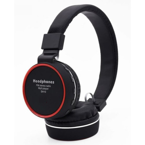 SH10 Wireless Bluetooth Clear Bass Headphone with Mic, TFT Card Support and FM  SH10 Wireless Bluetooth Clear Bass Headphone with Mic, TFT Card Support and FM Price In UAE