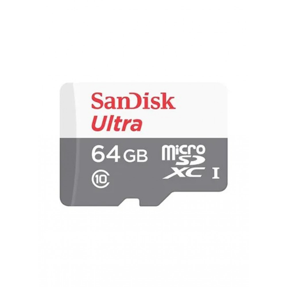 SanDisk Ultra 100MB/s UHS-I Class 10 microSDXC Card Grey/White - 64GB Memory Card