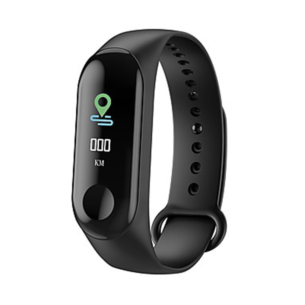 M3 Smart Sports Bracelet Fitness Band with Heart Rate Monitor Bluetooth Waterproof Pedometer For Android & iOS, Black