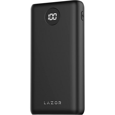 Lazor Vogue 20000mAh Power Bank PB55 LED Power Level Display |Micro USB & Type-C input | 2.4A fast charging | Black 