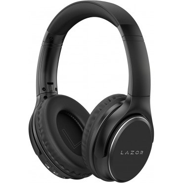 Lazor Jazz Wireless On-Ear Headphones Easy Hands-Free Calling, Bluetooth Audio EA203 Black 