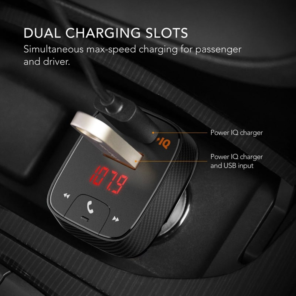 Roav SmartCharge Car Kit F2,Bluetooth Receiver,Car Charger with