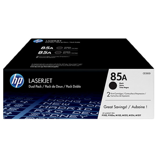 HP 85A 2-Pack  BLACK LASERJET TONER CARTRIDGE (CF285AD)   HP 85A 2-Pack  BLACK LASERJET TONER CARTRIDGE (CF285AD)  Price in uae