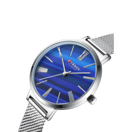  Women's Elegant Waterproof Stainless Steel Mesh Band Quartz Watch 9076 price in uae
