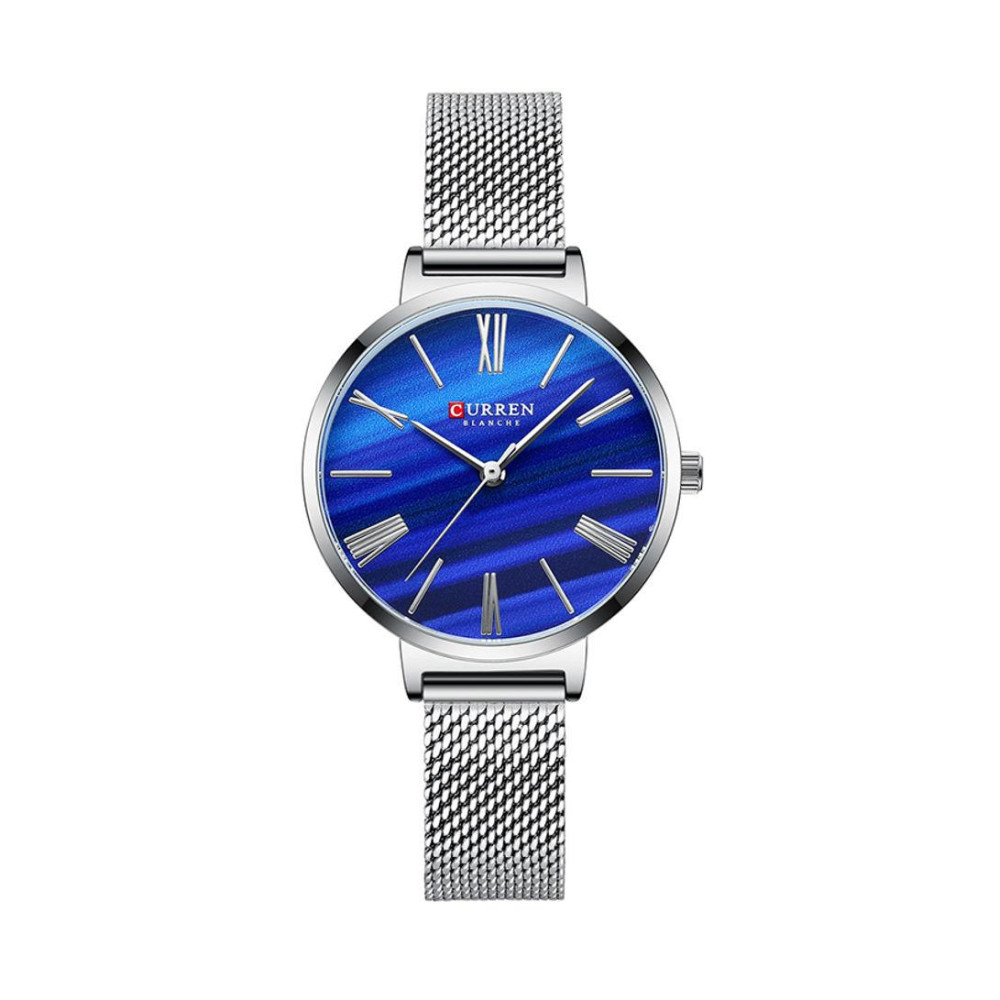  Women's Elegant Waterproof Stainless Steel Mesh Band Quartz Watch 9076