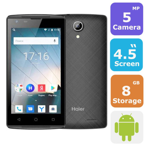 Haier Alpha A1 Dual Sim Smartphone(Android OS,4.5 Inch, 3G+WiFi,8GB+1GB)  Haier Alpha A1 Dual Sim Smartphone(Android OS,4.5 Inch, 3G+WiFi,8GB+1GB) Price in uae