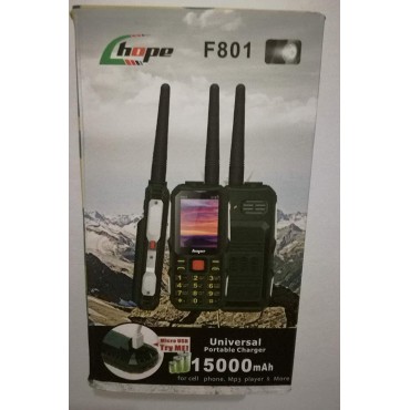 Hope F801 2 Sim Cards Phone Not Only 4 in 1 Mobile - 15000mAH With LED Light,Walkie Talkie
