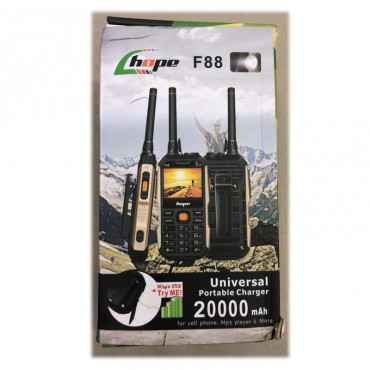 Hope F88 2 Sim Cards Phone Not Only 4 in 1 Mobile - 20000mAH With LED Light,Walkie Talkie