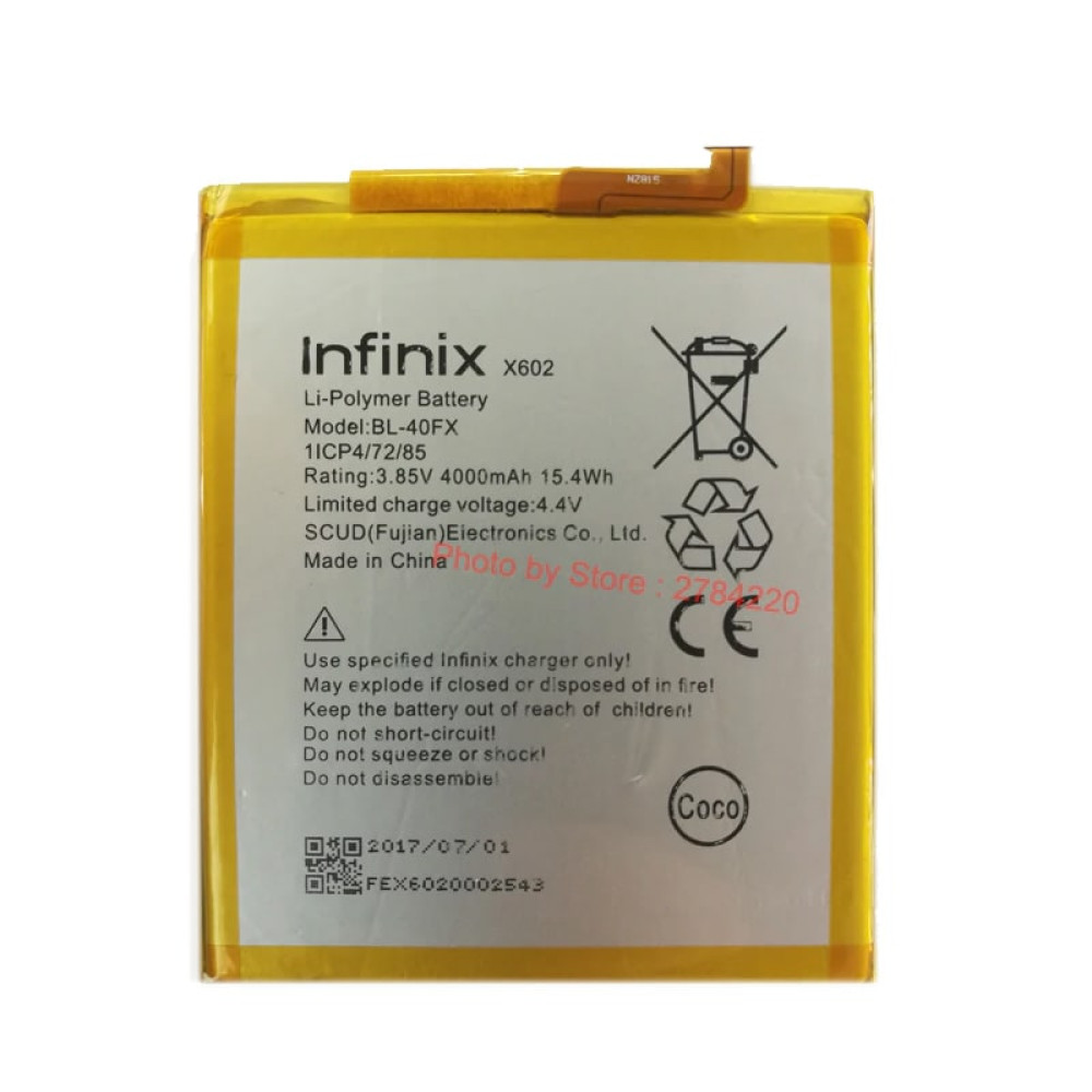 Battery For Infinix Zero 4 plus 4+ X602 X574 BL-40FX  price in uae
