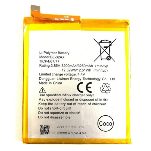 Battery For Infinix Hot Note X555-BL-32AX 
