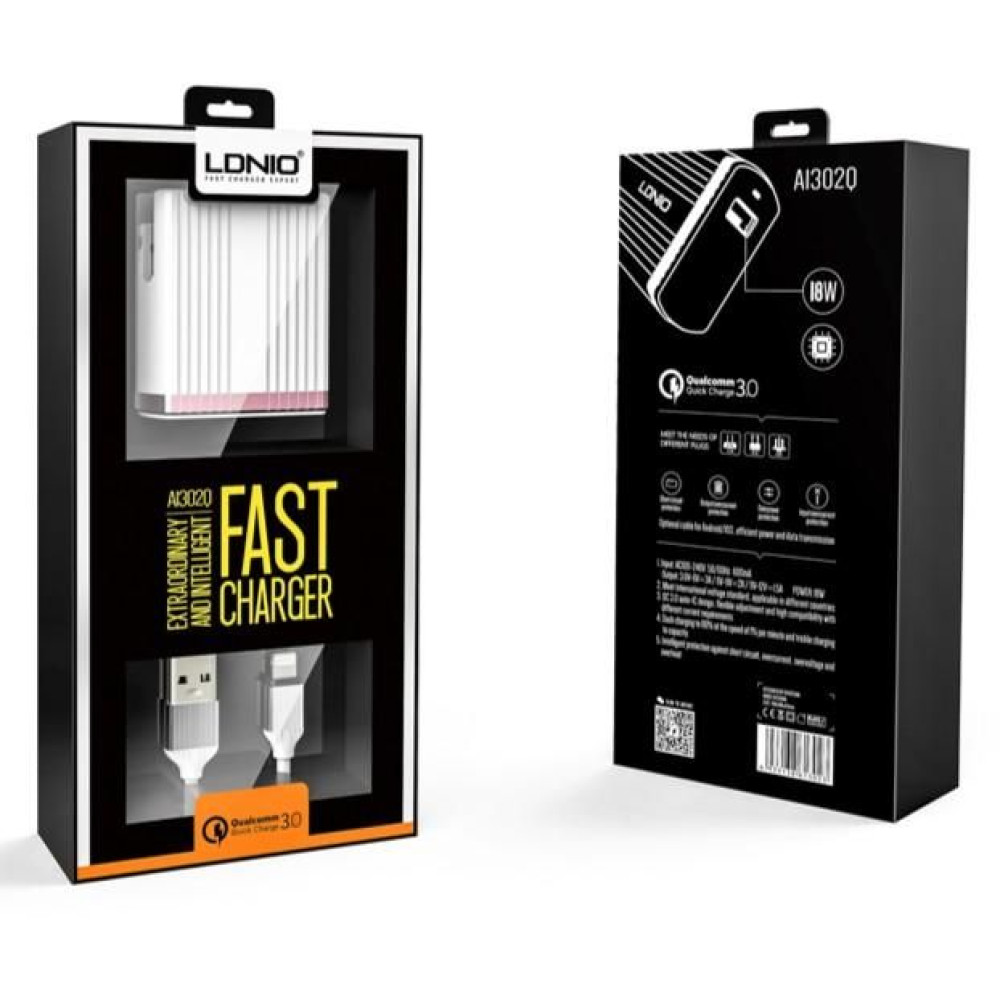 Ldnio A1302Q-C Quick, Travel, Wall,Home Charger  Ldnio A1302Q-C Quick, Travel, Wall,Home Charger  price in uae