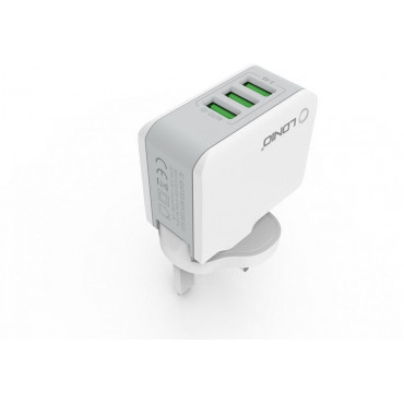 LDNIO A3303 3 USB 5V / 3.4A Quick Charge Universal USB Charger for iPhone 5/6/7 (White)