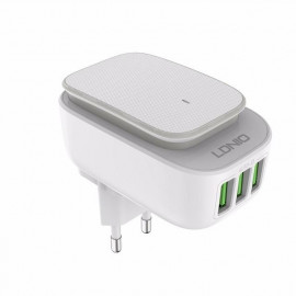 LDNIO A3305 3 USB 5V / 3.4A Quick Charge Universal USB Charger for iPhone 5/6/7 (White)