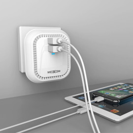 Moxom UK Plug USB Charger 2.4A with LED Touch Night Light 2-Port Travel Wall Charger price in uae
