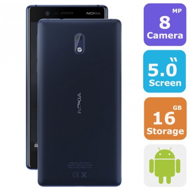 Nokia 3 Dual Sim Smartphone(Android 7.0,5.0 Inch, 4G+WiFi,16GB+2GB)