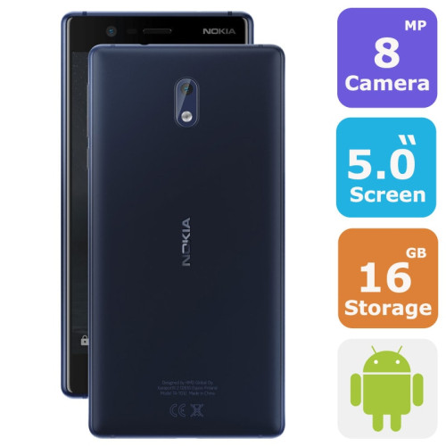 Nokia 3 Dual Sim Smartphone(Android 7.0,5.0 Inch, 4G+WiFi,16GB+2GB)  Nokia 3 Dual Sim Smartphone(Android 7.0,5.0 Inch, 4G+WiFi,16GB+2GB) Price In UAE