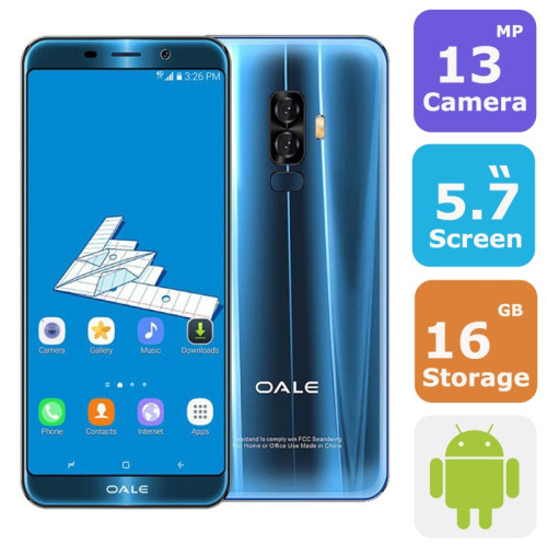 OALE X4 DUAL SIM SMARTPHONE(Android 6.0,5.7 Inch, 4G+WiFi,16GB+2GB,Fingerprint) - Free Bluetooth Single Earphone