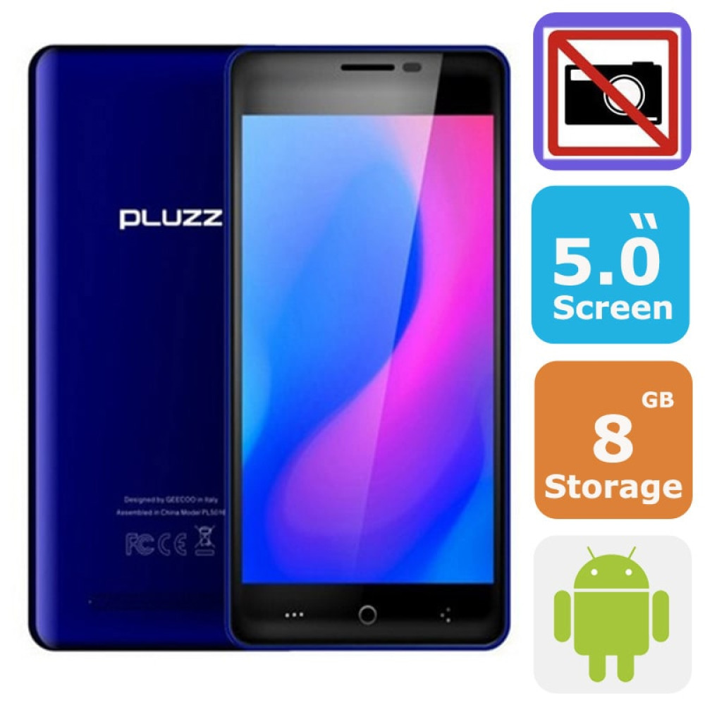 Pluzz PL5016 Without Camera Smartphone(Android OS,5.0 Inch, 4G+WiFi,8GB+1GB) - Non Camera,With GPS