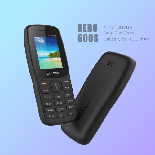 PLUZZ Hero 600s Dual SIM 1.77 Inch QQVGA Screen Feature Phone - Non Camera Mobile Phone