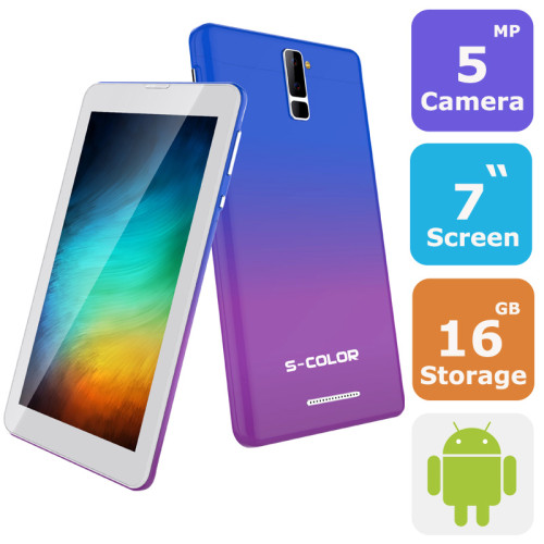 S-COLOR U706 Dual sim Tablets (Android 7.0,7.0 Inch, 4G+WiFi,16GB+2GB) Price in uae