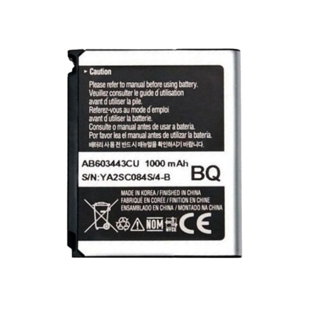 Samsung AB603443CU Replacement Battery For Samsung Star S5230 1000 mAh Black/Silver
