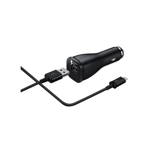 Samsung Fast Car Charger Adapter with USB Cable Black