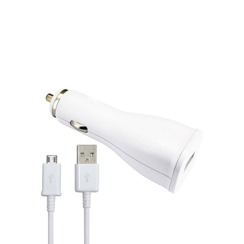 Samsung Fast Car Charger Adapter with USB Cable White
