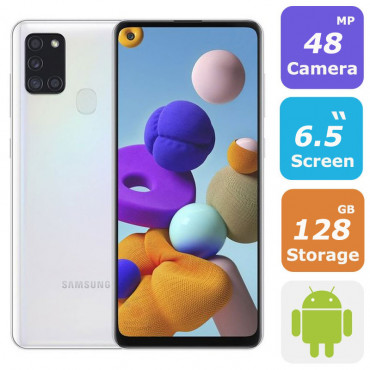 Samsung Galaxy A21S Dual SIM Smartphone, 4GB RAM, 128GB, 4G LTE
