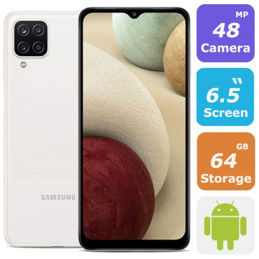 Samsung Galaxy A12 Dual SIM Smartphone, 4GB RAM, 64GB, 4G LTE