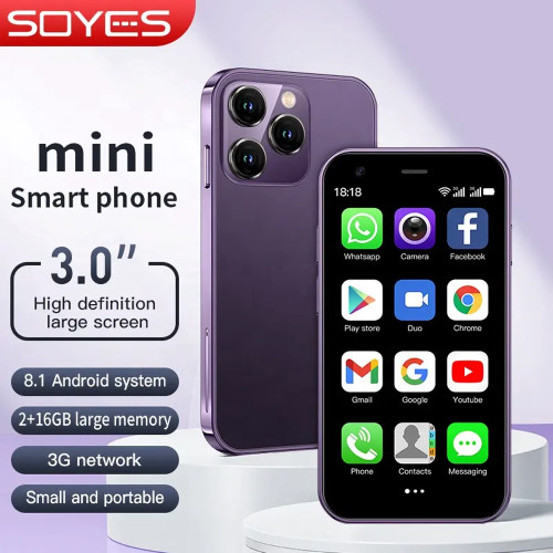 SOYES XS15 Smartphone 2GB+16GB Android 3G Wifi GPS Google Play Super Mini Pocket Cell Phone