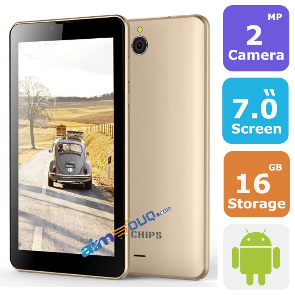 Tichips T702 Plus Dual Sim Tablet (Android 4.4,7 Inch,16GB, 4G+Wi-Fi,Dual Core, Dual Camera)
