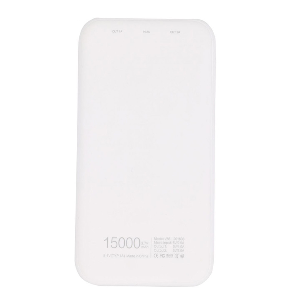 Veger V56 15000mAh Slim Plastic Power Bank For Smart Phones